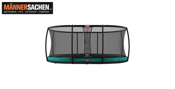 BERG TOYS Trampolin Grand Champion Inground 350 Grün + Sicherheitsnetz Deluxe 30.33.73.71