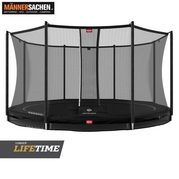 BERG TOYS Trampolin FAVORIT Inground 430 Black + Safety Net Comfort 35.14.96.02