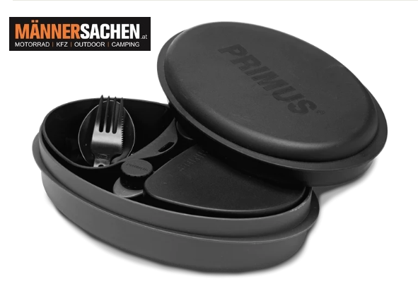 PRIMUS Praktisches 8-teiliges Outdoor-Speise-Set MEAL SET schwarz P734001