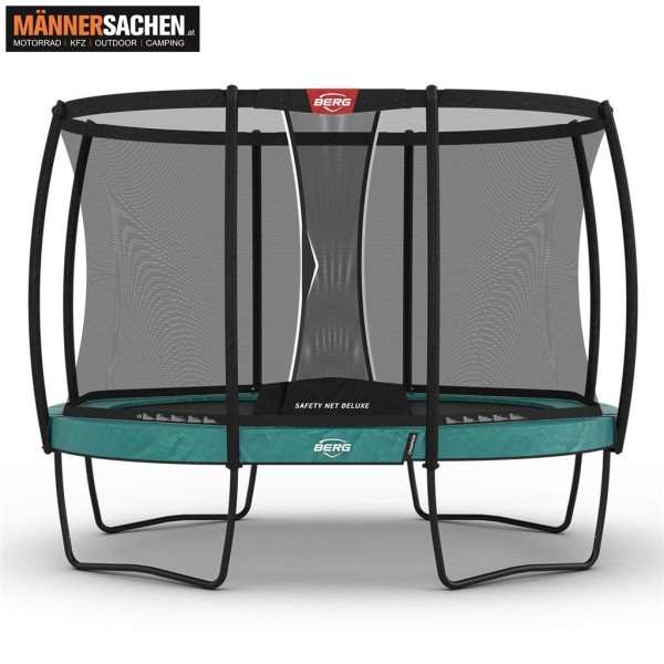 BERG TOYS Trampolin Grand Champion Regular 350 grün + Sicherheitsnetz Deluxe 30.35.73.72