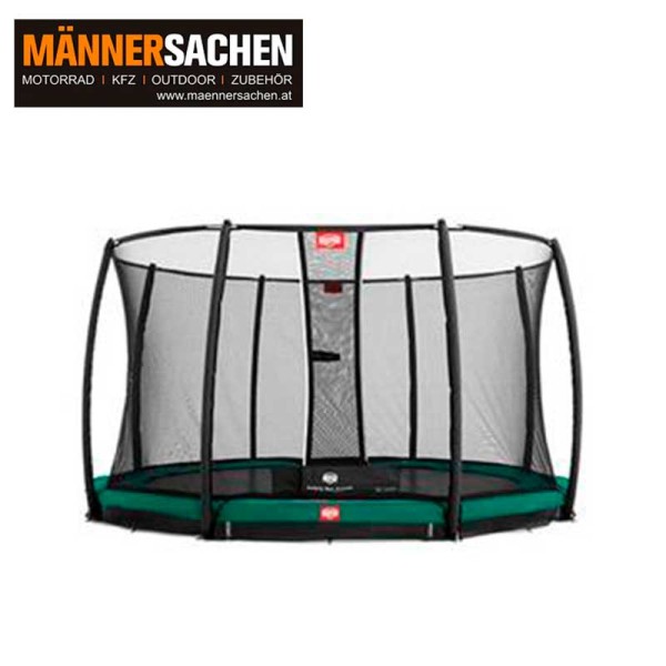 BERG TOYS Trampoline CHAMPION INGROUND 380 grün + SICHERHEITSNETZ DELUXE 35.42.05.03