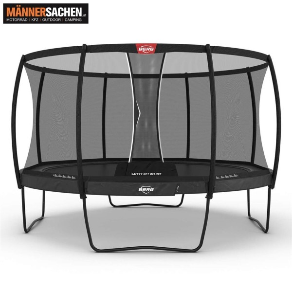 BERG TOYS Trampolin ELITE REGULAR 430 GRAU + SICHERHEITSNETZ DELUXE 37.84.03.03