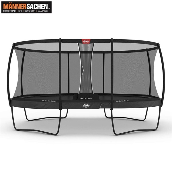 BERG TOYS Trampolin Grand Champion Regular 520 grau + Sicherheitsnetz Deluxe 30.35.75.32