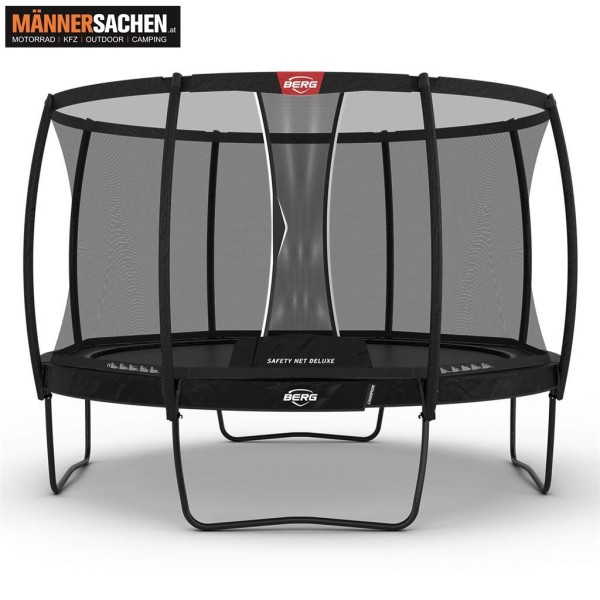 BERG TOYS Trampoline CHAMPION REGULAR 380 Schwarz + SICHERHEITSNETZ DELUXE 35.42.95.00