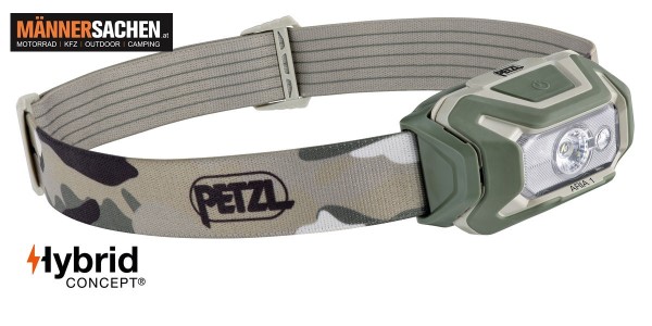 PETZL Stirnlampe ARIA 1 RGB Robuste wasser- und staubdichte Stirnlampe mit weißem, roten, grünen und