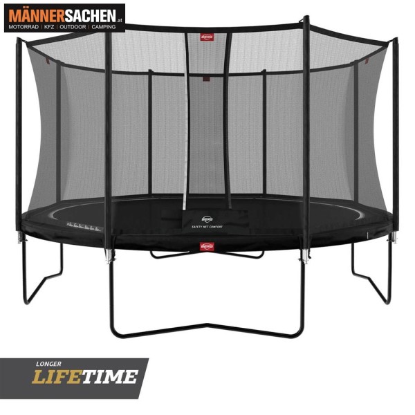 BERG TOYS Trampolin FAVORIT Regular 430 Black + Safety Net Comfort 35.14.95.02