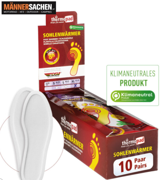 THERMOPAD SOHLENWÄRMER 10 Stückpackung GRÖSSE: XL 43-46