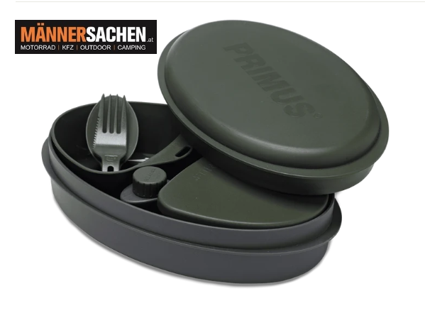 PRIMUS Praktisches 8-teiliges Outdoor-Speise-Set MEAL SET grün P734002