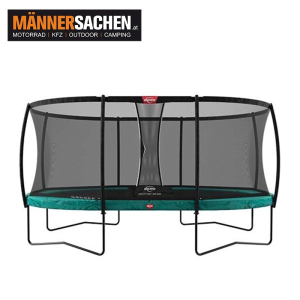 BERG TOYS Trampoline CHAMPION REGULAR 430 GRÜN + SICHERHEITSNETZ DELUXE XL 35.44.10.01