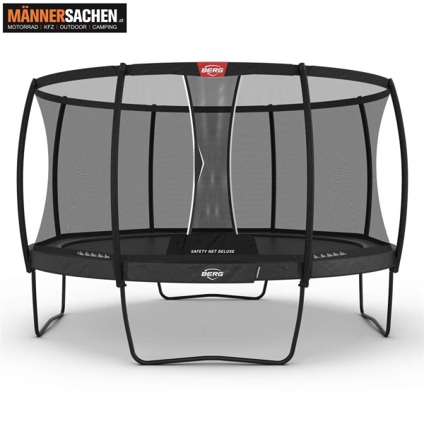 BERG TOYS Trampoline CHAMPION REGULAR 430 grau + SICHERHEITSNETZ DELUXE 35.44.93.04