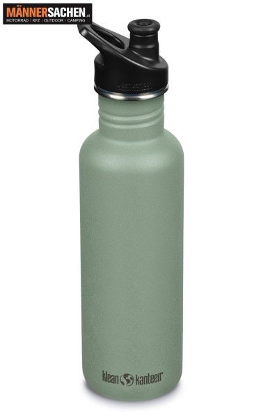 Klean Kanteen Edelstahl Trinkflasche Classic 800ml Sport Cap LAGERND